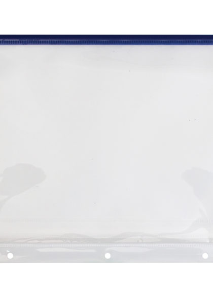 Enveloppe de plastique avec fermeture à glissière, Enveloppe de plastique avec fermeture à glissière, format lettre