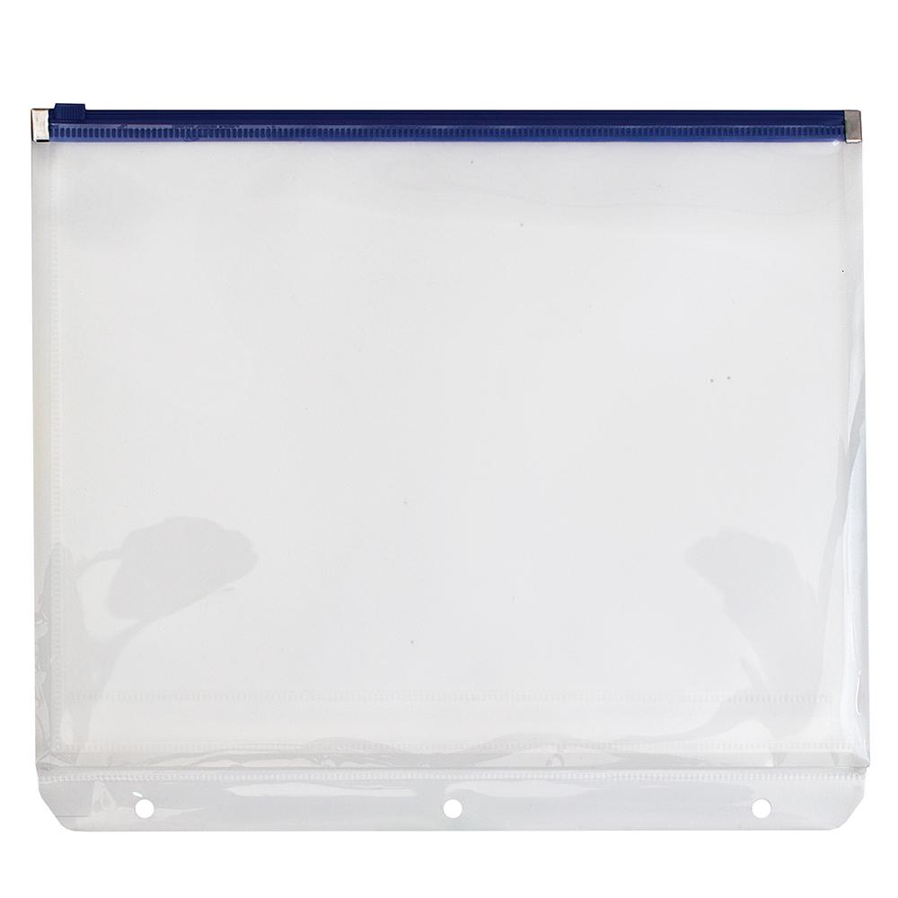 Enveloppe de plastique avec fermeture à glissière, Enveloppe de plastique avec fermeture à glissière, format lettre