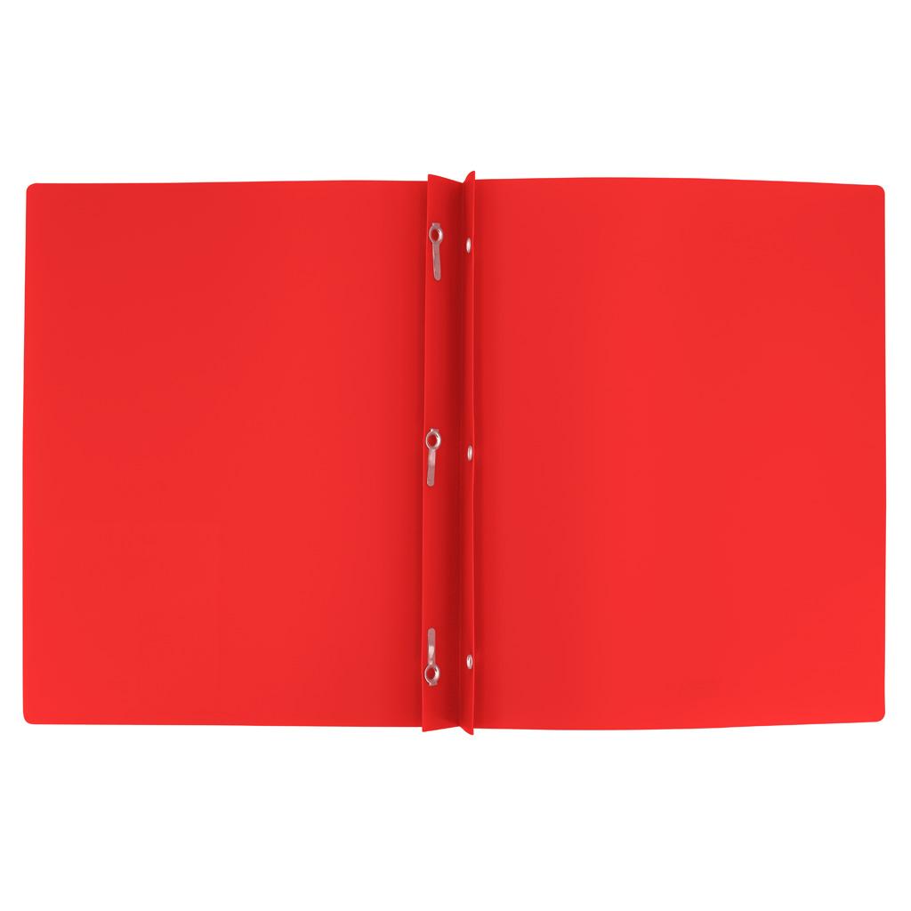 Duo-tang attaches plastifié rouge (opaque) – Image 2