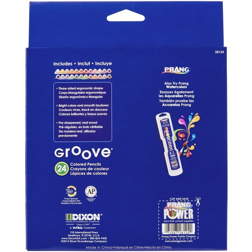 Crayons de couleur 24 "Prang Groove" (28124) – Image 3