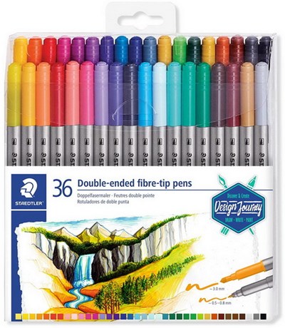 Pochette de 36 feutres à double pointe Staedtler (8453200TB36)