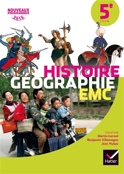 Histoire géographie EMC 5e cycle 4 : nouveaux programmes 2016