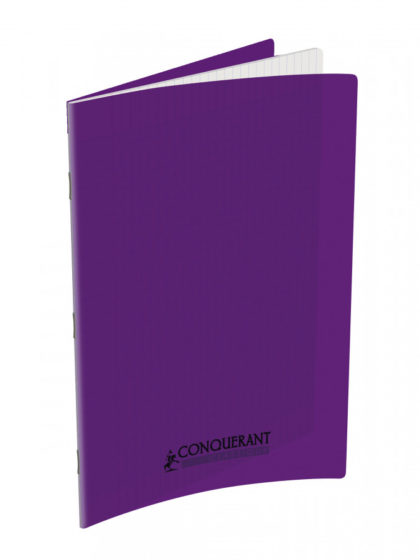 CONQUERANT - Cahier seyès, couverture polypropylène 210x297, 96 pages - Violet
