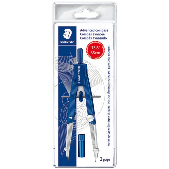 Staedtler - Compas à ressort et mine dans un étui en plastique