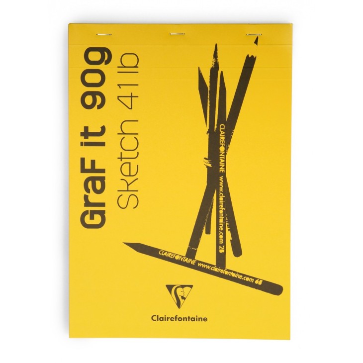 Bloc papier Sketch agrafé 90g Graf it 21x29.7cm 80 feuilles A4 - Couleurs assorties – Image 2