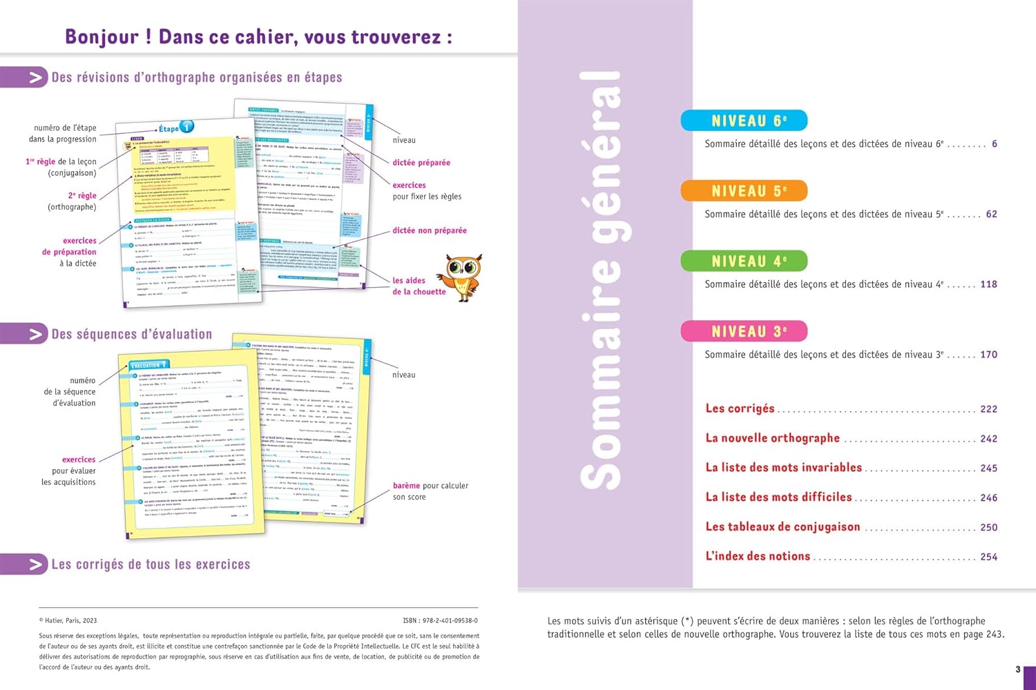 Chouette : Toutes les dictées du collège, 6e/5e/4e/3e – Image 2