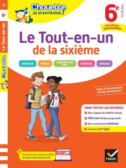 Chouette Je m'entraîne : Le Tout-en-un 6e (toutes les matières)