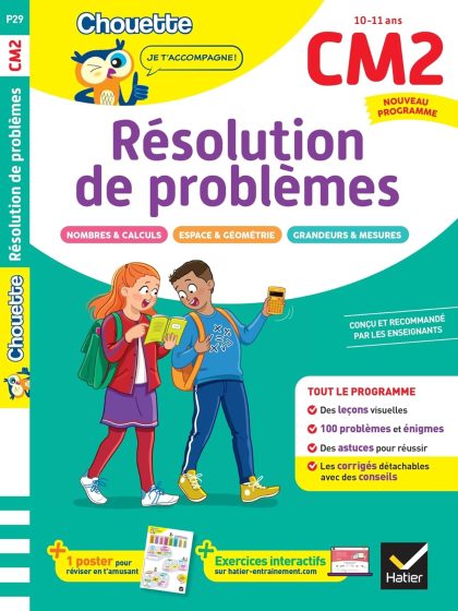 Chouette : Résolution de problèmes CM2 - Cahier de soutien nouveau programme