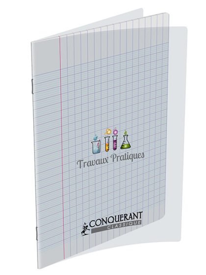 Cahier TP  seyès/uni polypro incolore 24x32cm 96 pages