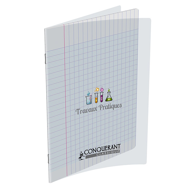Cahier TP seyès/uni polypro incolore 24x32cm 96 pages