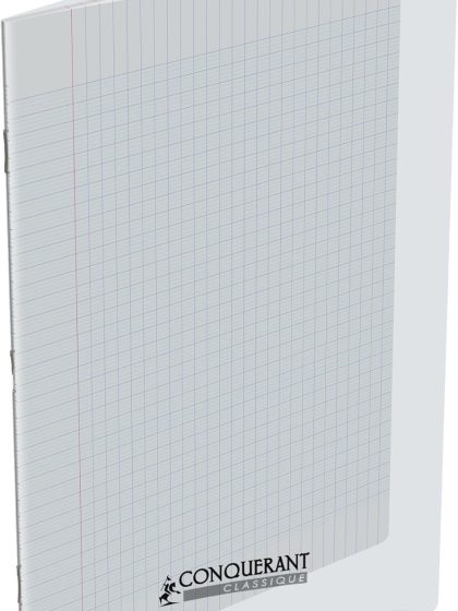 Conquérant - Cahier seyès, couverture polypropylène  240x320, 140 pages Seyès - Incolore