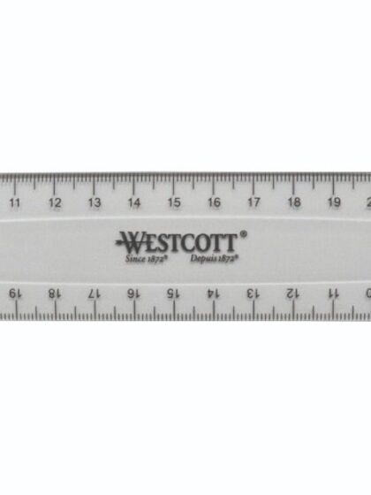 Westcott®- règle transparante inéclatable de 30cm