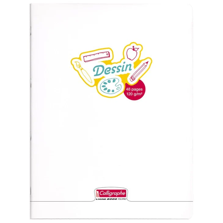 Cahier de dessin polypro 24 x 32 cm uni, 48 pages Clairefontaine (18154C)