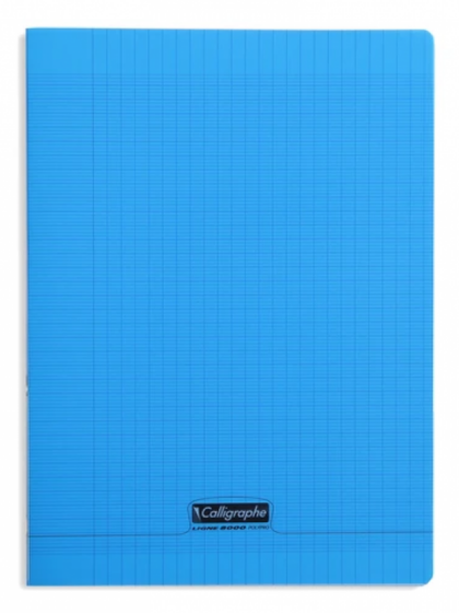 Cahier 24x32cm - 96 pages - Séyès - couverture polypro - Bleu (18192C)