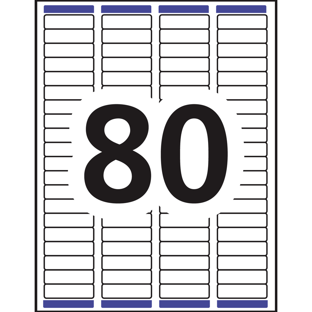 Feuille de 80 étiquettes autocollantes imprimées
