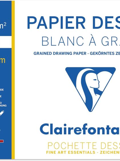Pochette de 12 feuilles de dessin blanc 180g 24x32cm