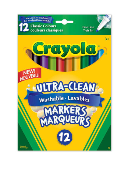 Boîte de 12 crayons feutres fins couleurs classiques "Crayola"