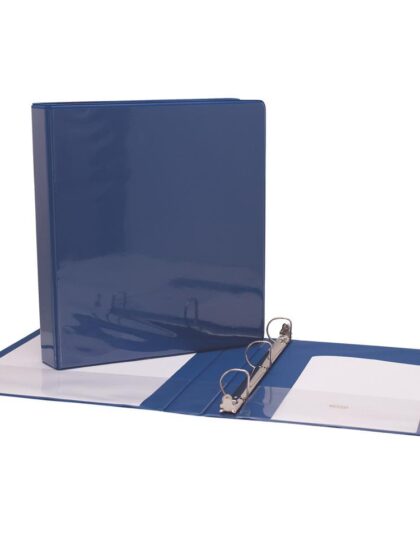 Classeur 3 anneaux rigide – 1.5 pouces Géo – Bleu marine