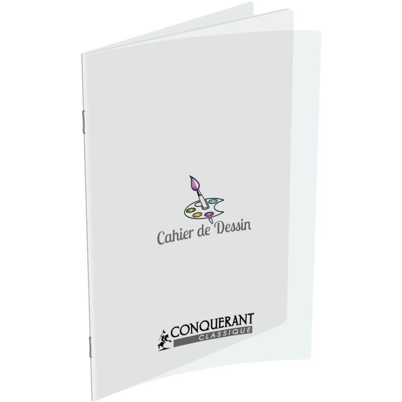 Conquérant - Cahier de dessin polypro 240 x 320 uni, 48 pages - Incolore