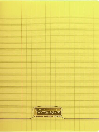 Cahier 24x32cm - 48 pages - Séyès - couverture polypro - Jaune (18174C)