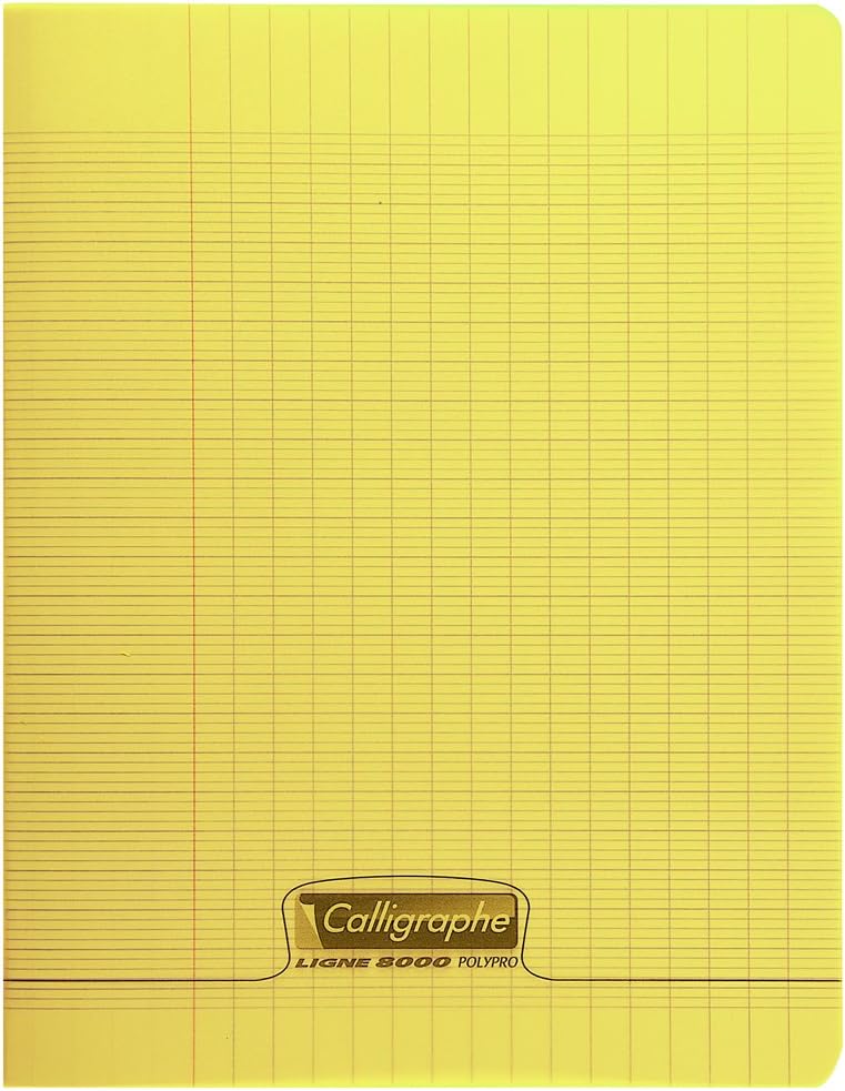 Cahier 24x32cm - 48 pages - Séyès - couverture polypro - Jaune (18174C)