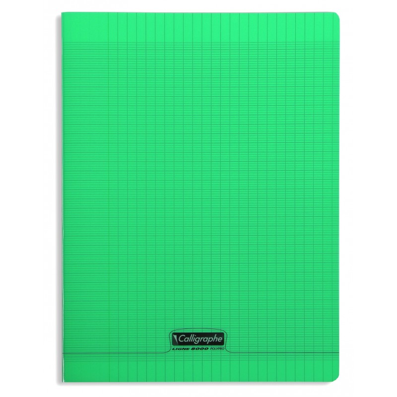 Cahier 24x32cm - 96 pages - Séyès - couverture polypro - Vert (18195C)