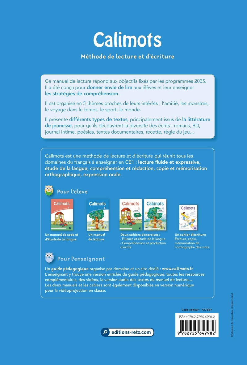 Calimots CE1 - Manuel de lecture - Programmes 2025 – Image 2