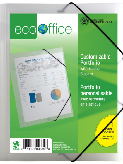 Pochette de 3 rabats élastiques polypro EcoOffice