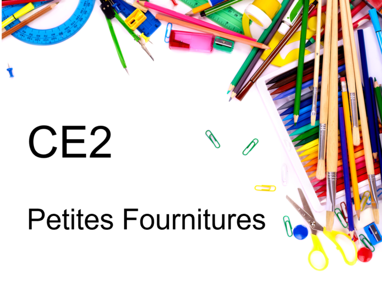 Ensemble de petites fournitures scolaires CE2