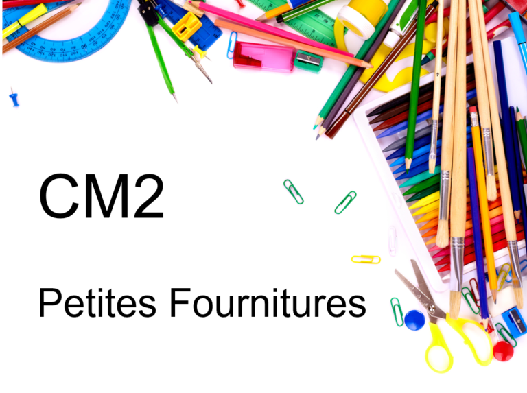 Ensemble de petites fournitures scolaires CM2