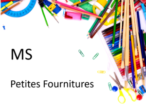 Ensemble de petites fournitures scolaires MS
