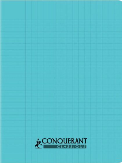 Cahier polypro 17x22 cm 32 pages grands carreaux (seyès) 2.5 mm – Bleu (18012C)