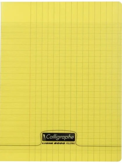 Cahier polypro 17x22cm - 96 pages - Séyès - JAUNE (18124C)