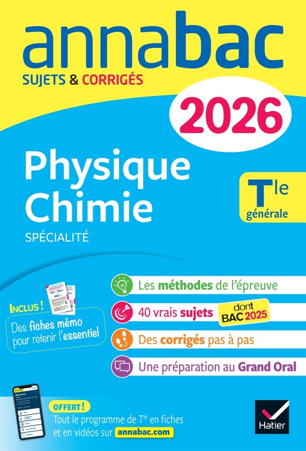 Annabac : Physique-Chimie, Tle générale (spécialité) 2026