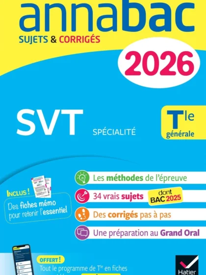 Annabac : SVT Tle générale (spécialité) 2026