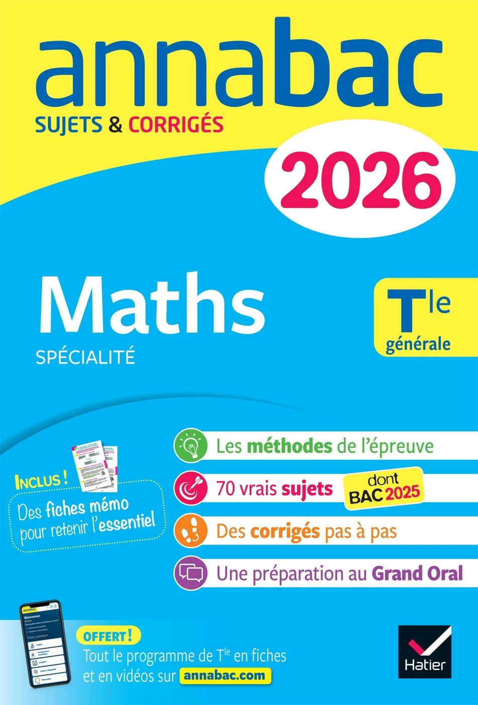 Annabac : Maths, Tle générale (spécialité) 2026