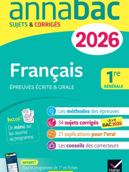 Annabac : Français, 1re générale, 2026