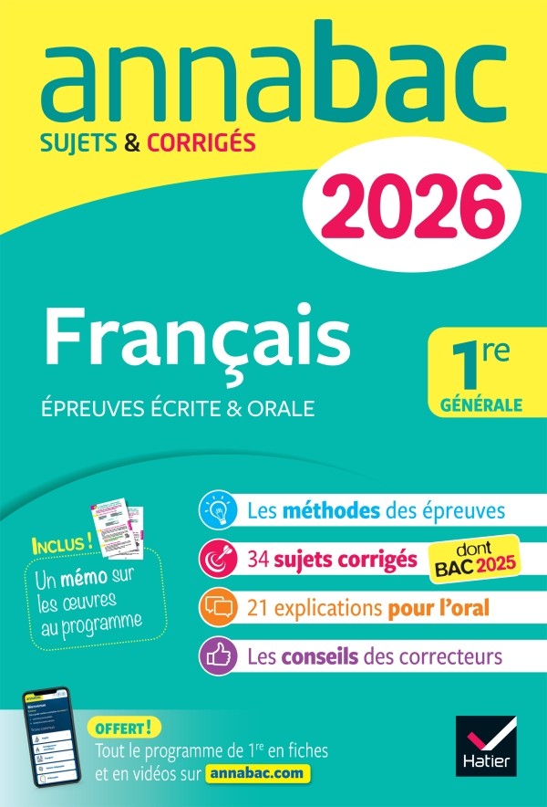 Annabac : Français, 1re générale, 2026