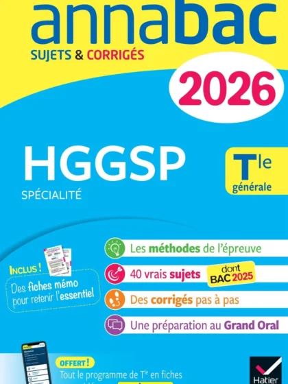 Annabac HGGSP : Tle générale (spécialité) 2026