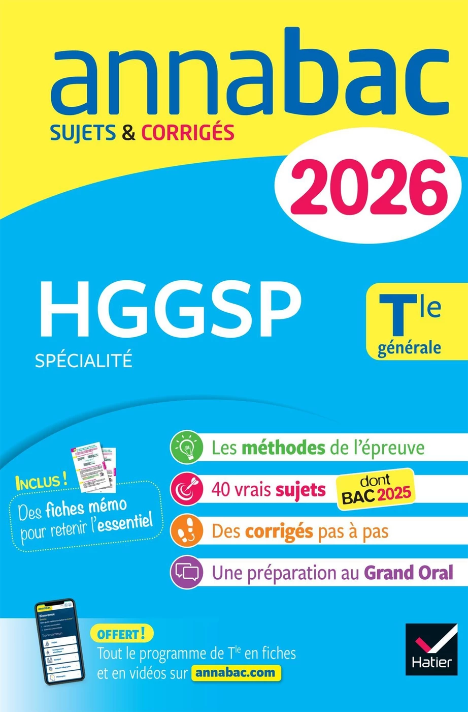 Annabac HGGSP : Tle générale (spécialité) 2026