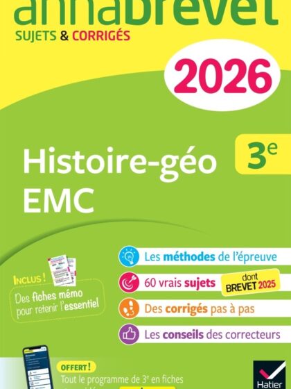Annabrevet 2026 : Histoire-géographie EMC, 3e - Nouveau brevet